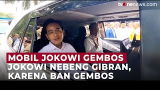 Momen Unik usai HUT Gerindra, Jokowi Nebeng Mobil Gibran karena Ban Gembos | OneNews Update