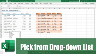 สอน Excel: เทคนิคการป้อนข้อมูลให้ง่ายขึ้นโดยแสดงตัวเลือกด้วย Pick from Drop-down List