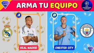 ARMA TU EQUIPO ⚽⭐EDICIÓN CHAMPIONS LEAGUE | REAL MADRID⚪ VS MANCHESTER  CITY🔵 🏆✨  |  LWK  #futbol