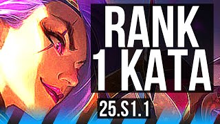 KATARINA vs AHRI (MID) | Rank 1 Kata, 1600+ games | NA Grandmaster | 25.S1.1