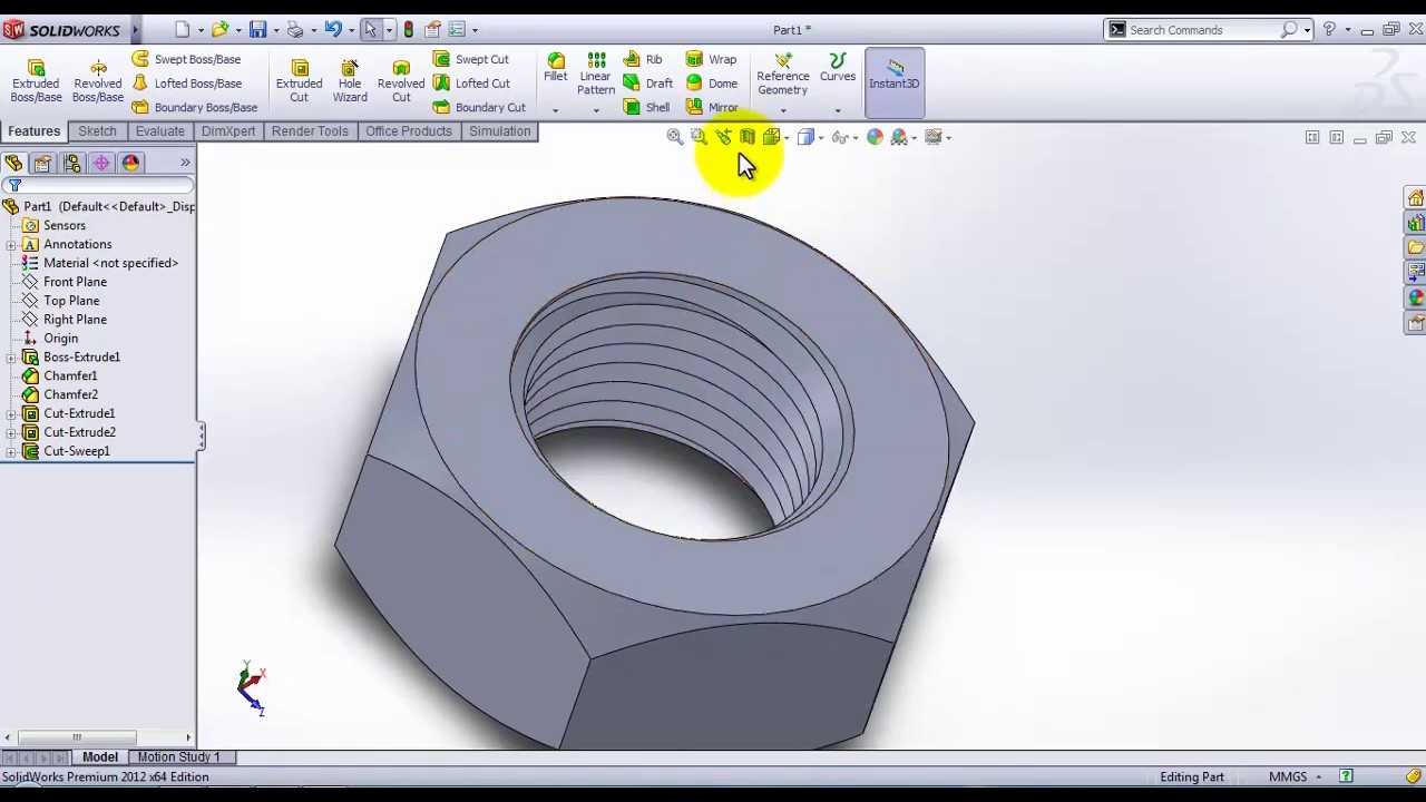 SolidWorks เบื้องต้น - YouTube