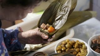 My grandmother make a vegetarian zhongzi