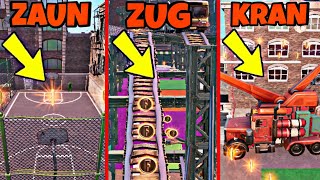 fortnite bekomme einen der tricksprunge auf dem kran zug oder dem zaun hin - fortnite dumpling kopf fundort