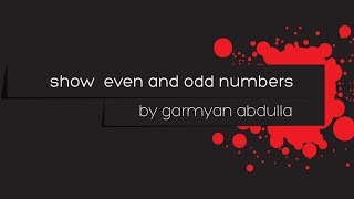 PHP lesson - how to show even and odd numbers using php and html