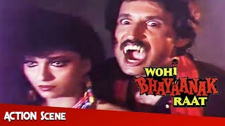 Dracula Kiran Kumar Murder Scene From Wohi Bhayanak Raat वही भयानक रात,Hindi Horror Movie