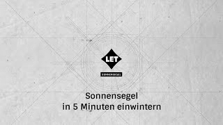 Sonnensegel in 5 Minuten einwintern