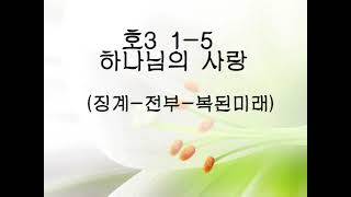 호세아4 호3 1 5   하나님의 사랑 징계 전부 복된미래  20241006 주일