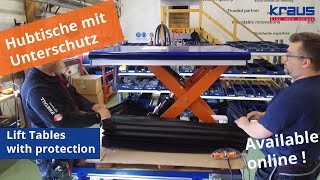 Hubtisch mit Unterschutz / Faltenbalg  | Lift Table with protecion