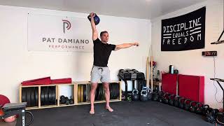 PD Special Kettlebell Complex (5 Rows, 5 Swings, 5 Thrusters)