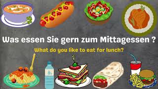 Was essen Sie gern zum Mittagessen?Lektion 7  Sprechen/ Simple German Story (German dialogue A1 /A2)