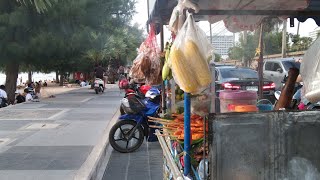 ไก่ย่างส้มตำชายหาด บรรยากาศหาดดวงตาลพัทยา