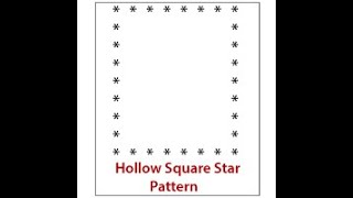 C Program Print Hollow Square Star Pattern #shorts