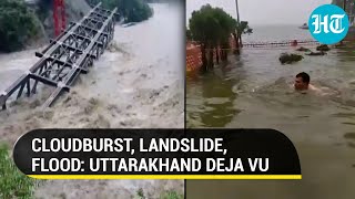 On camera: Nainital temple flooded, bridge washed away, lake overflows amid heavy rain | Uttarakhand