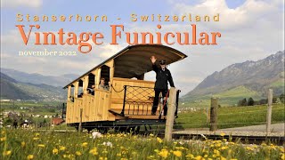 【瑞士】Peaceful scenery tour by Vintage Funicular from Stanserhorn, Switzerland | 瑞士必去景點 | 石丹峰索道缆车