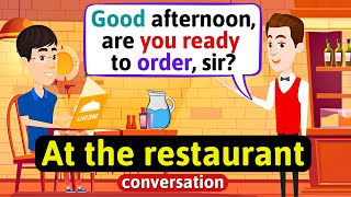 At the Restaurant (ordering food) - English Conversation Practice - Improve Speaking Skills