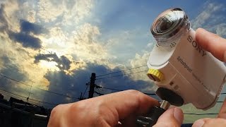 アクションカムでの夕日の微速度撮影｜Time-lapse SONY AS-200V