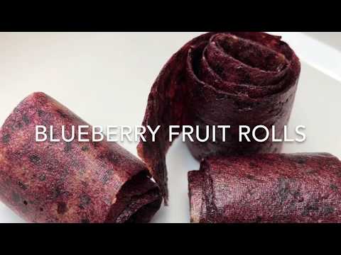 Recipe for blueberry fruit rolls from Tasty