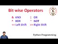 Bitwise Operators in Python || Python Programming
