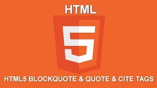 Lesson 14 HTML5 Blockquote \u0026 Quote \u0026 Cite Tags