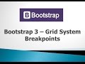 Bootstrap 3 Tutorials - #5 Breakpoints in Grid System
