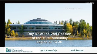 19th Assembly, 2nd Session, Day 47- Sahtúotʼı̨nę Yatį́ / North Slavey Interpretation 2NOV2020