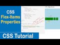 #55 CSS Flex Items Properties| Order| Flex-Grow| Flex-Shrink | Flex-Basis | Align-Self |CSS Tutorial