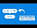 Share Button Tooltip using HTML & CSS | Social Media Icons