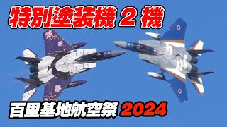 豪華！特別塗装2機によるF-15機動飛行！小松のみなさんありがとう！百里基地航空祭2024 前日特別公開