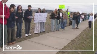 Ridgeline High School students walk out protesting ICE
