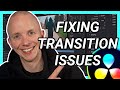 Fixing transition issues in Davinci Resolve 18