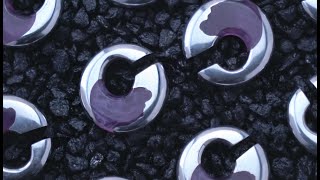 Purple Resin Crescent Silver Ear Weights | UrbanBodyJewelry.com