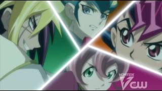 Yu-Gi-Oh! Zexal - Duel disk activation, Yuma and Kite vs Trey and Quattro