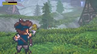 Pixel Art game in a 3D world. Small combat gameplay preview | EthrA Adventure/RPG game