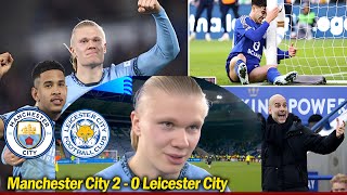 Erling Haaland swears live on TV and PUSHES Pep Guardiola moments after Man City win!Manchester City