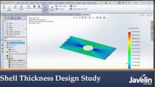 SolidWorks Simulation - Using the Shell Thickness as a Variable in a Design Study
