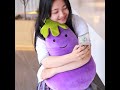 Mimibear Eggplant plush toys with various expressions, 9.8/17.7/29.5 inches, (purple).