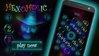 Hexoholic - puzzle game - horizontal promo B