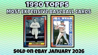 1990 Topps Most Expensive eBay Sales Baseball Cards (January 2026)