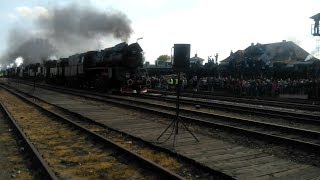 The parade of Wolsztyn steam engines 2016 final ride of 11 steam locomotives