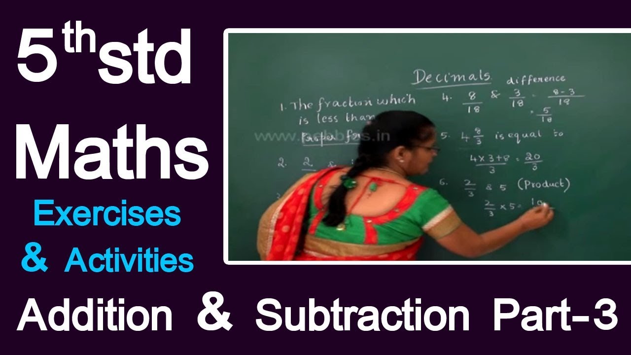 Addition & Subtraction Part-3 | 5th Std Maths Syllabus | Exercises ...