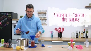 cooklife.de | Mark erklärt | Schöpfkelle, Trichter, Multiablage