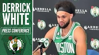 Derrick White on Brogdon: "I don’t think you can ever have enough good players”  | Celtics Media Day