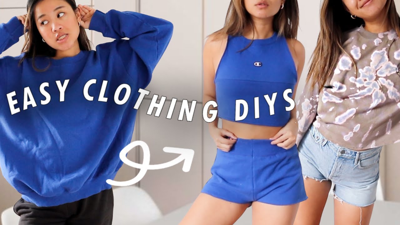 Cute Easy Ways To Upcycle Your Clothes Diy Thrift Flip Youtube