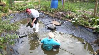 Zwei Weiber im Teich