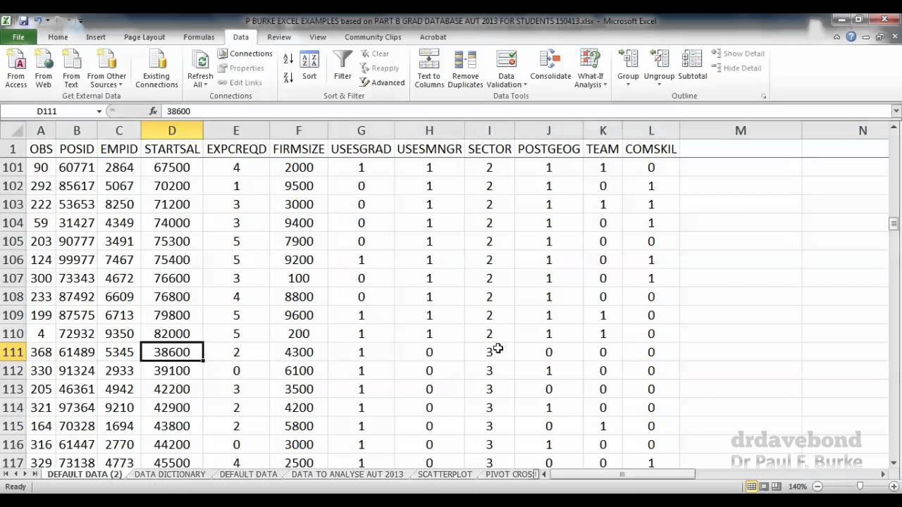 Sorting Data Using Microsoft Excel Youtube