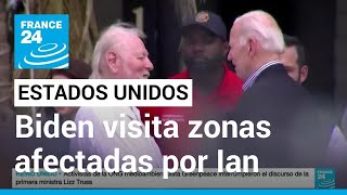 Presidente de EE. UU. visitó las zonas devastadas por el huracán Ian en Florida • FRANCE 24