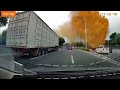 sewage pipe explosion caught on dash cam