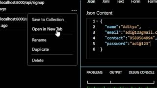 how create thunder client api collection in visual studio code