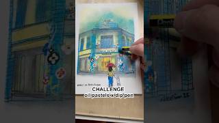 How I Captured Louis Vuitton X Murakami Singapore Pop-Up Using Oil Pastels– Shopfront Challenge 211!