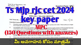 Ts mjp rjc 2024 key paper ||Ts mjp MPC key 2024 ||Mjp 2024 MPC key ||Ts mjp previous model papers